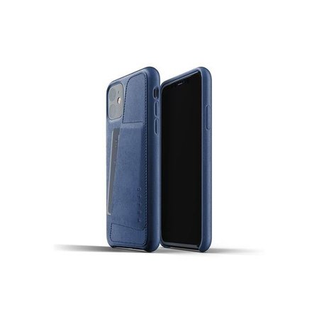 MUJJO Mujjo MUJJO-CL-006-BL Full Leather Wallet Case for iPhone 11; Blue MUJJO-CL-006-BL